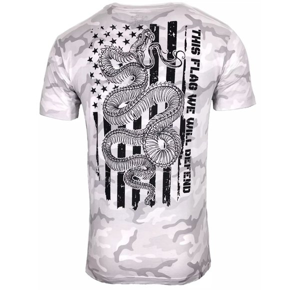 HOWITZER Men's T-Shirt DEFEND FLAG Military Grunt White S M L XL 2XL 3XL 4XL - Picture 3 of 15